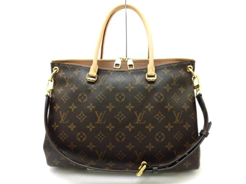 Louis Vuitton Bag Pallas 2way Shoulder Monogram Brown